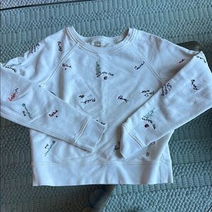 Madewell crewneck sweater size small NYC embroidered